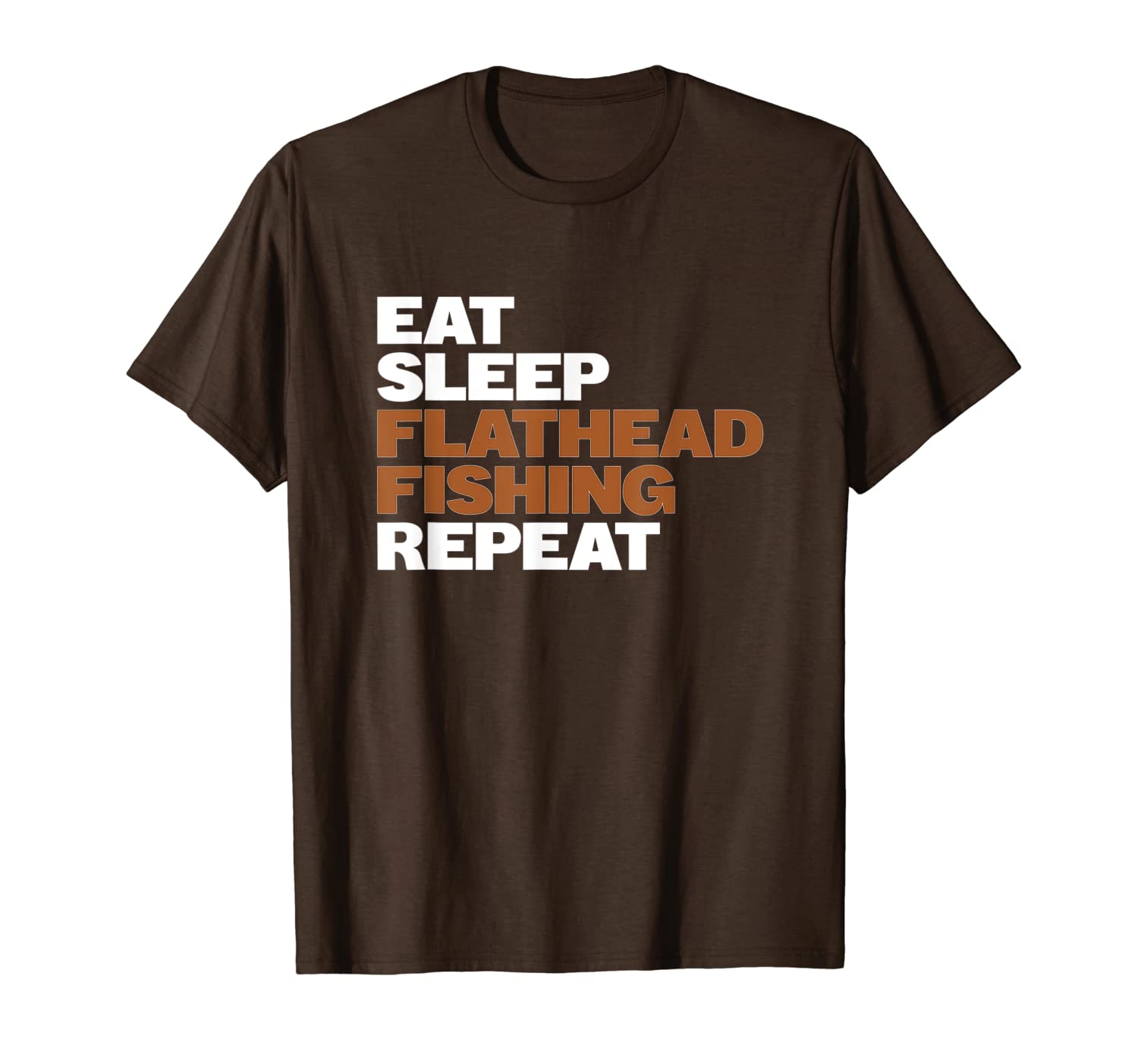

catfish fisherman eat sleep flathead fishing shirt, White;black