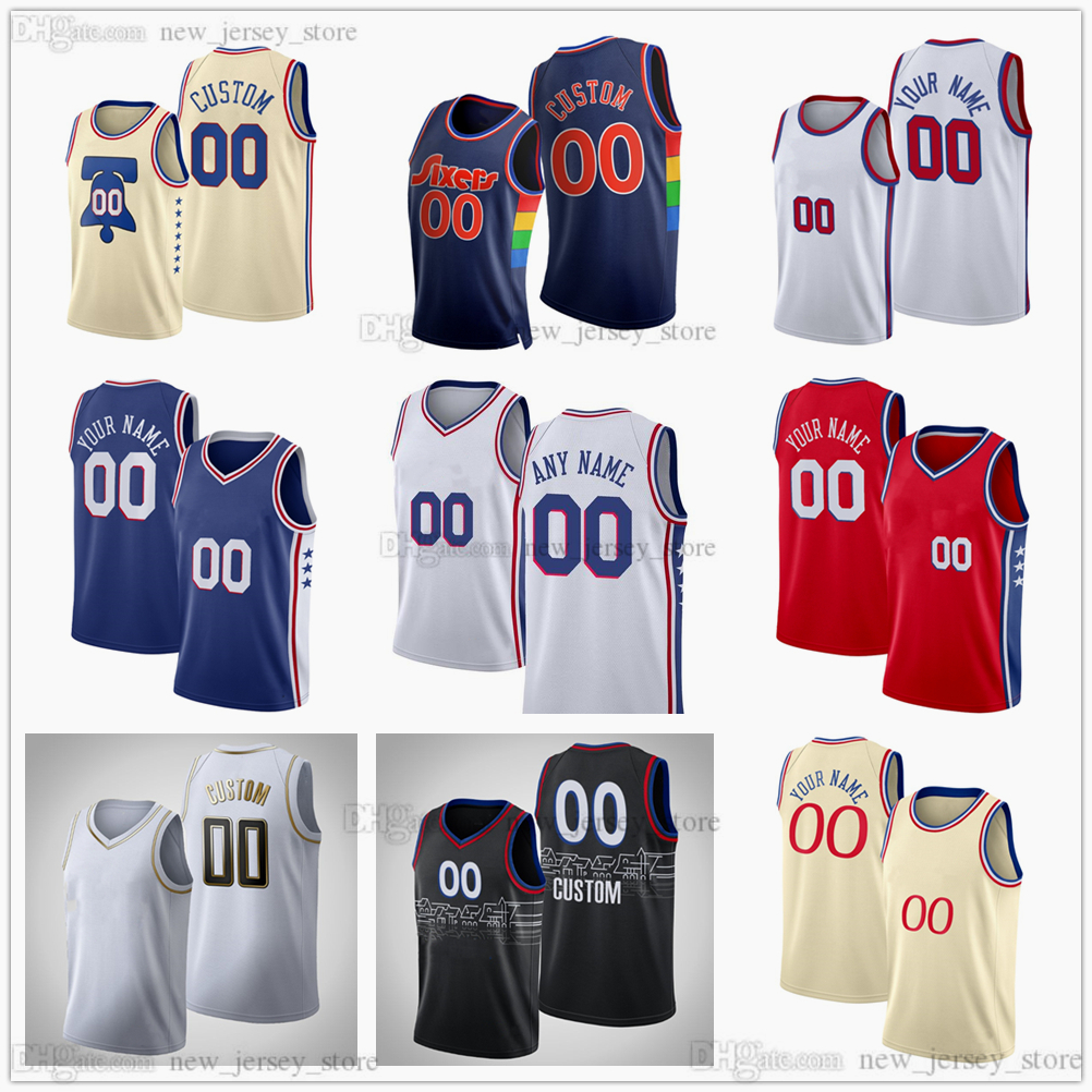 

Custom Printed 75th Basketball Jersey Top Quality 2022 Blue City Red White Grey Gray Jerseys. Message Any number and name on the order