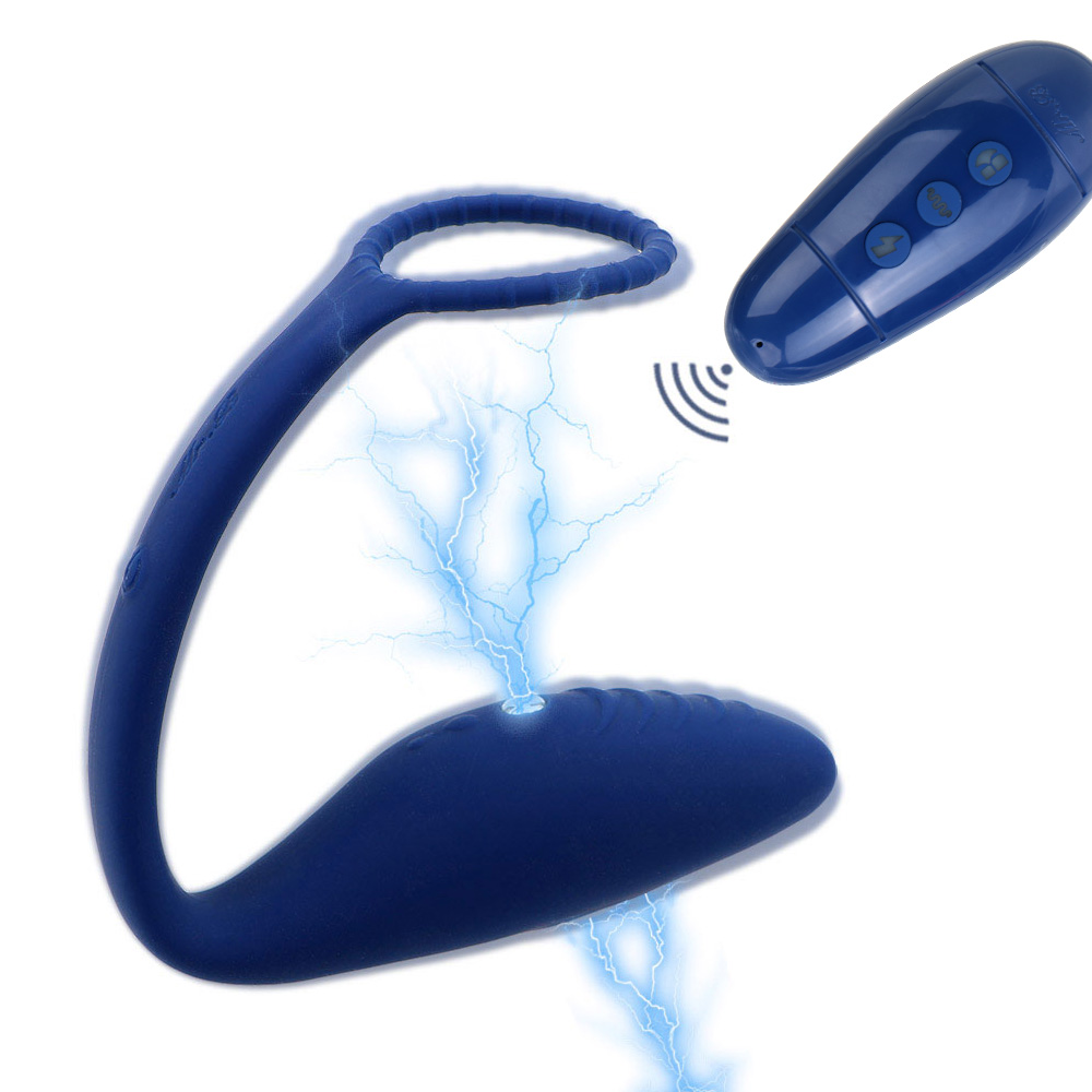 IKOKY Electric Shocker Vibrating Anal Plug Sex Toys For Male Prostate Massager Wireless Remote Control Wearable Vibrator-image-733809445