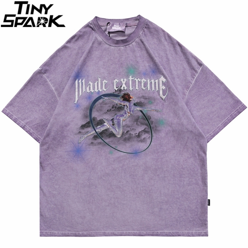 

Men Hip Hop Oversize T-Shirt Streetwear Robot Girl Letter Print T Shirt Harajuku Cotton Loose Summer Short Sleeve Tshirt 210722, A212188