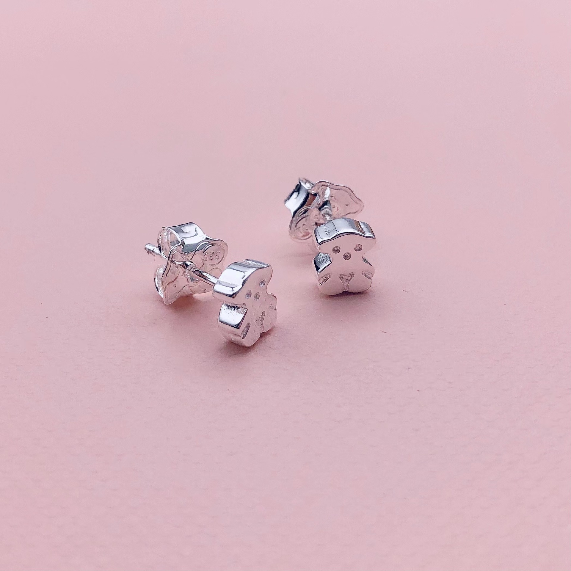 

925 Sterling Silve Korean fashion women's earrings DIY Charms Fit Original beads Charm Earrings Fashion Women Wedding Engagement Jewelr, Golden;silver