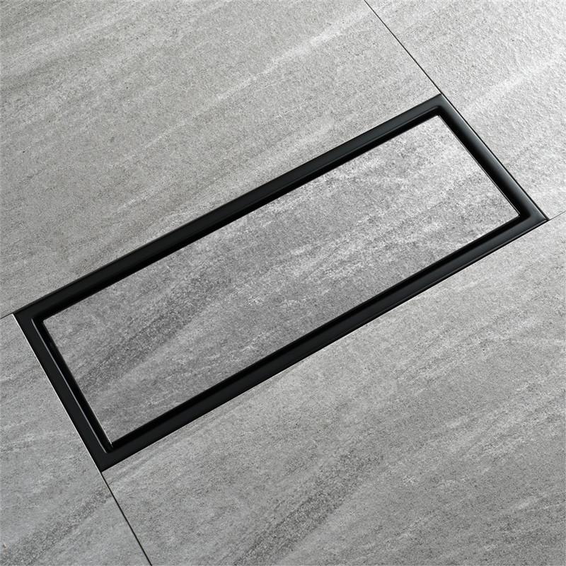 

Other Bath & Toilet Supplies High Quality Matte Black Stainless Steel Square Shower Drain Invisible Floor Long Can Be Fitted With Tiles