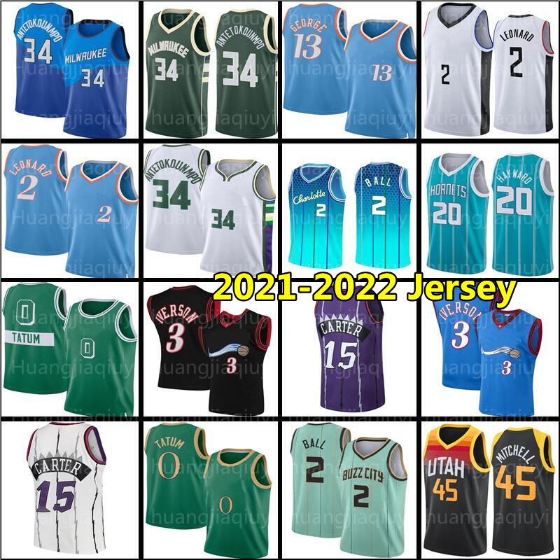 

Giannis 34 Antetokounmpo Allen 3 Iverson Jersey Vince 15 Carter Ray Morant Donovan 45 Mitchell Leonard Ja LaMelo 2 Ball Jayson George Tatum Gordon Kawhi Hayward Paul, Choose number men jersey