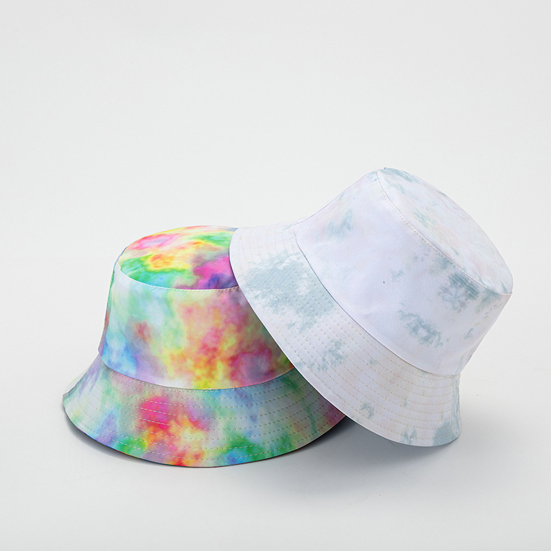 

Tie-dyed Bucket Hats for Women Men Polyester Summer Hat 1220537, Multi