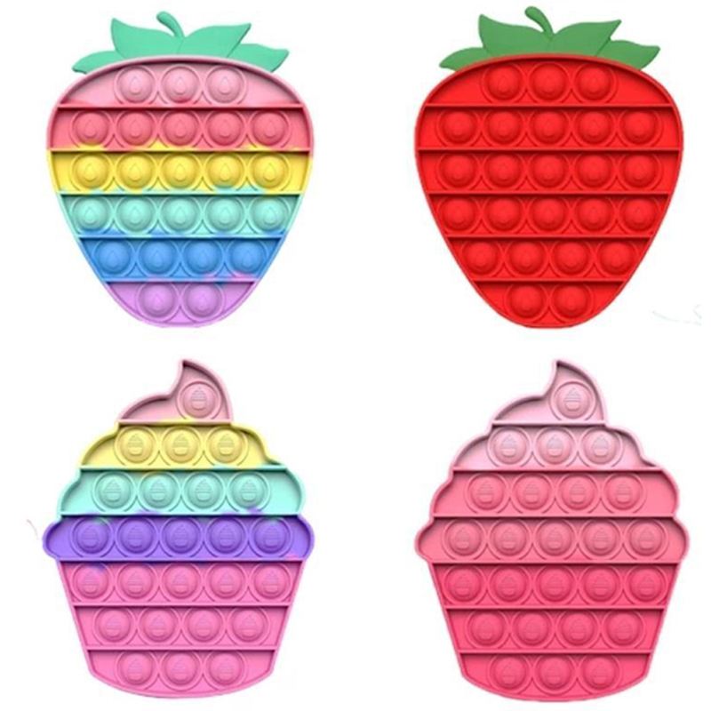 

Favors Push Bubble Pop it Fidget tressMood-relieving Toy xtrusion Relieve ABS Finger Rainbow Colowrful Special Needs Autistic Anxiety with