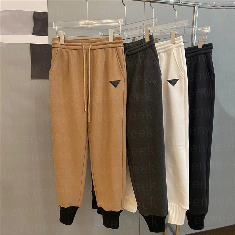 

Sweatpants Womens Designers Pants Fashion Casual Elastic Trousers Winter Warm Lady Sports Pant 3 Colors, Black