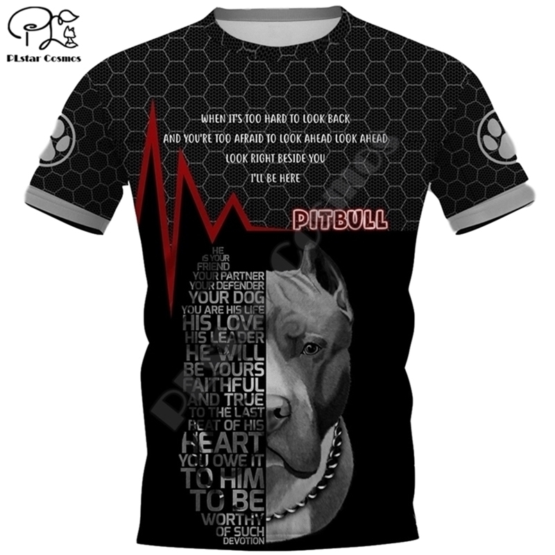 

Men Pitbull puppies 3d Print t shirt Summer Dogs tshirts black tees casual cool short sleeve tops quick dry harajuku tee 210716, Beige