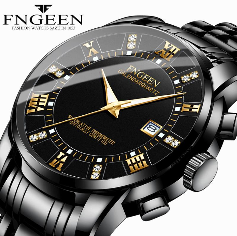 

Wristwatches Men's Calendar Luxury Sport Military Watch Fashion Stainless Steel Waterproof For Men Date Quartz Watches Reloj Hombre, Slivery;brown