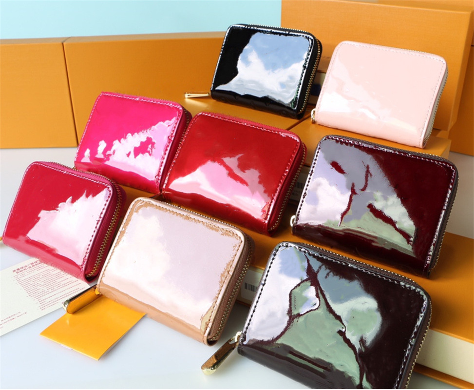 

popular luggage cardholder Card Coin Coin Wallet French women's double canvas Brown letter black letter canvas leather zero wallet, Champagne + letters