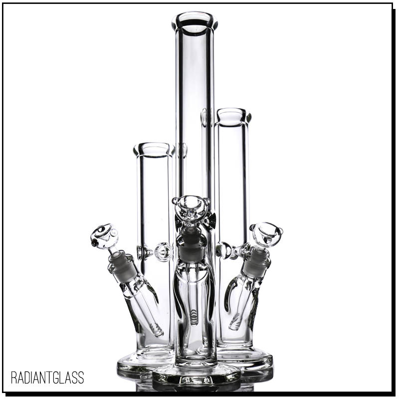 

Heavy 9mm thickness Glass Bong Hookahs Straight Ice notches elephant Joint waterpipe with 12/14/18 14mm cone