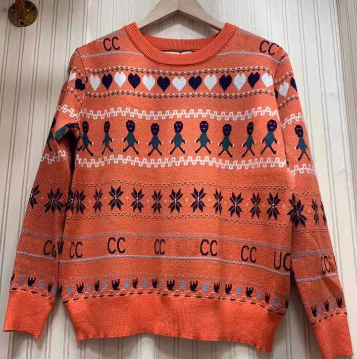 

2022 Fashion Paris Orange Women's Sweater High-end comfort designer G letter embroidery design round neck wool plus-size S