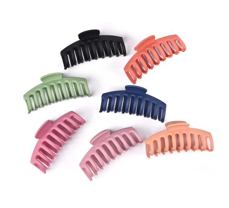 

2021 Fashion Sweet and versatile simple large 11cm hair clips matte color bath hair catch Women girl for Hair Accessories