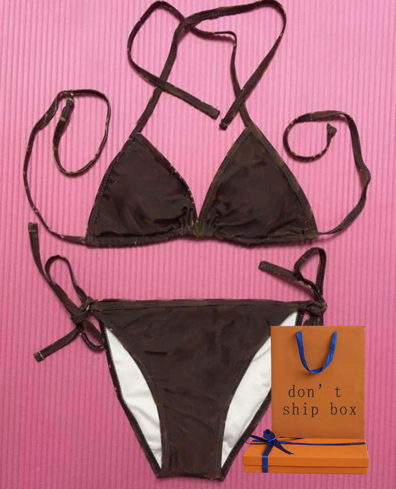 

Women Classic Swimwear Letter Pattern Print Sexy Summer Two Pieces Swimsuit Women's Fashion Bikinis 3 Styles Bathing Suit Highest, White;black