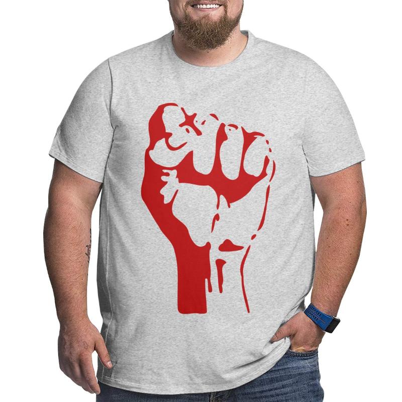 

Men's T-Shirts Fist Men T Shirts Plus Size Big Man Black Cotton T-shirt Workout Tops Tee Summer Clothes 2022 TX6376, White;black