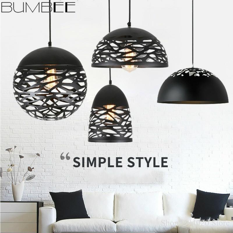 

Nordic Modern Semi-circular Chandelier Lights Spherical Cafe Living Room Iron Hang Lamp Bedroom Loft Decor Home Fixture Lighting Pendant Lam