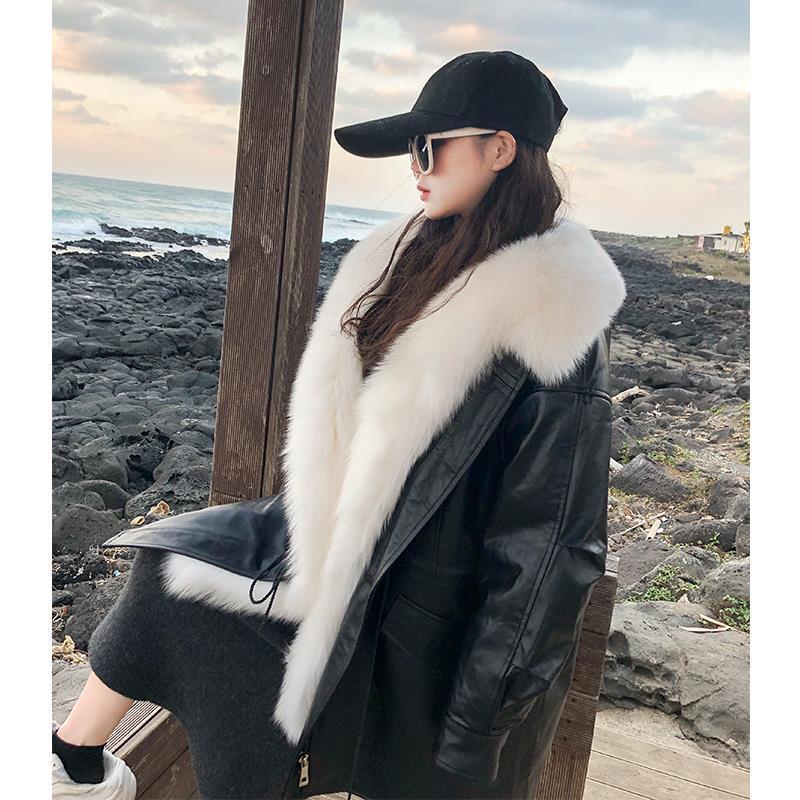 

Women's Fur & Faux Style Pike Mid-length Removable All-wool Liner Coat, Black