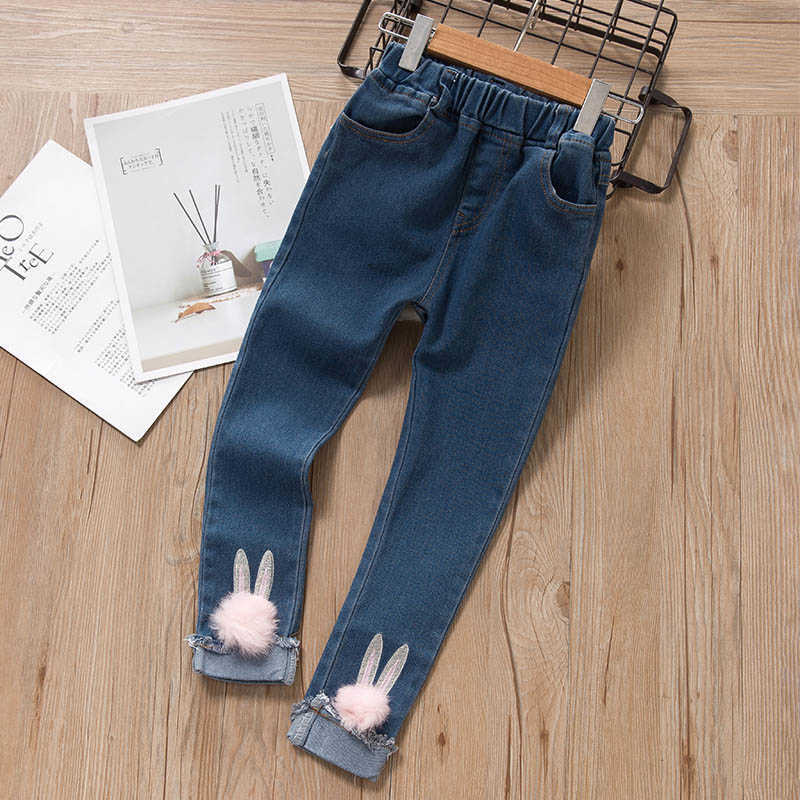 

Bear Leader Girls Jeans Spring Summer Floral Trousers Kids Jeans Casual Pants Children Jeans Fashion Children Clothing 3 8Y 210708, Ax1226 blue