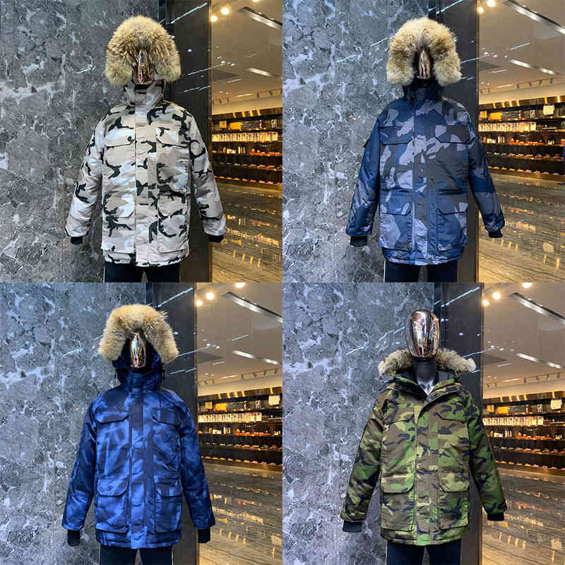 

Men's Down & Parkas doudoune mens winter canada canadian jacket coat women fleese goode Camouflage manteau padded parka parker jackets T412, 1# packing bag