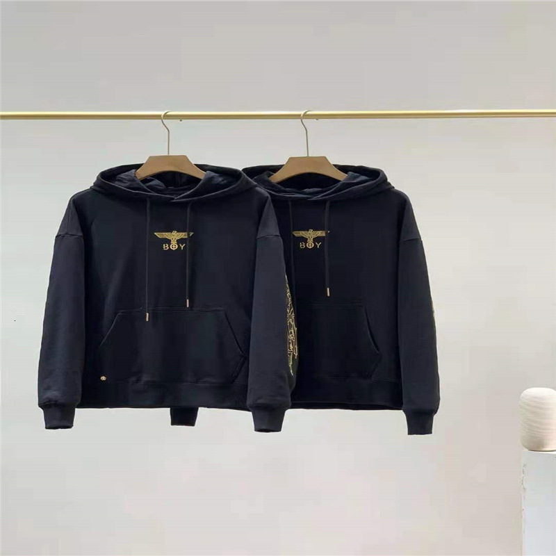 

hoodies bo family's autumn printed hoodie, Black