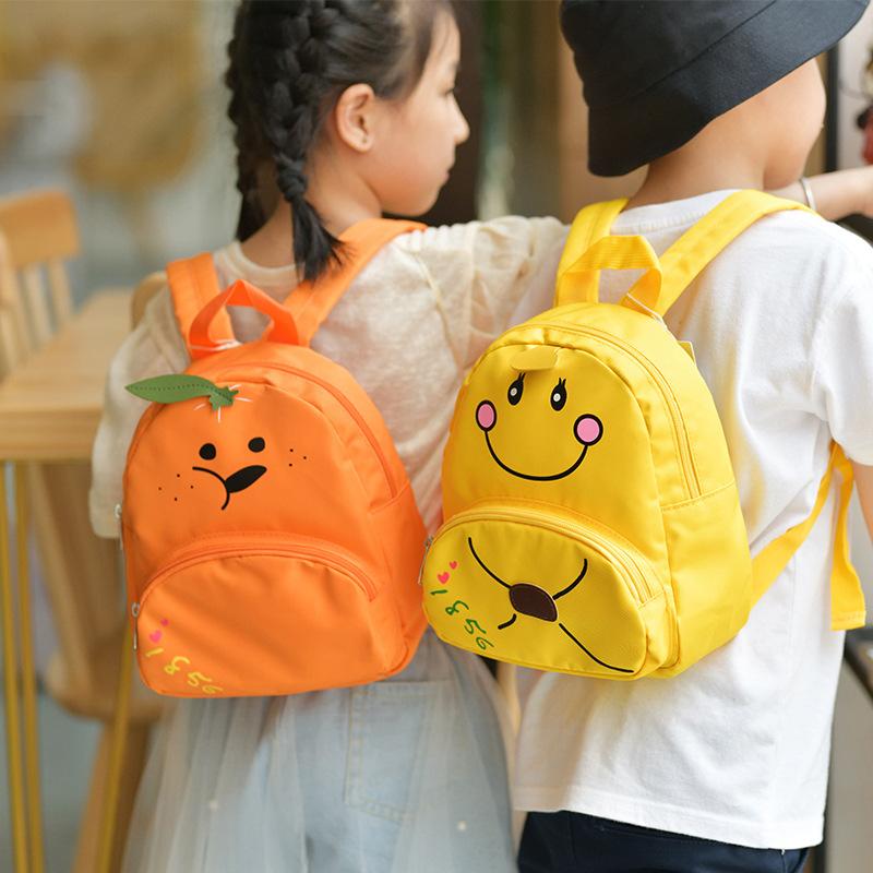 

Cute Toddler Kid Kindergarten School Bag 3D Lovely Fruit Mini Backpack Baby Boy Girl Nylon Children Schoolbags Bags, A yellow