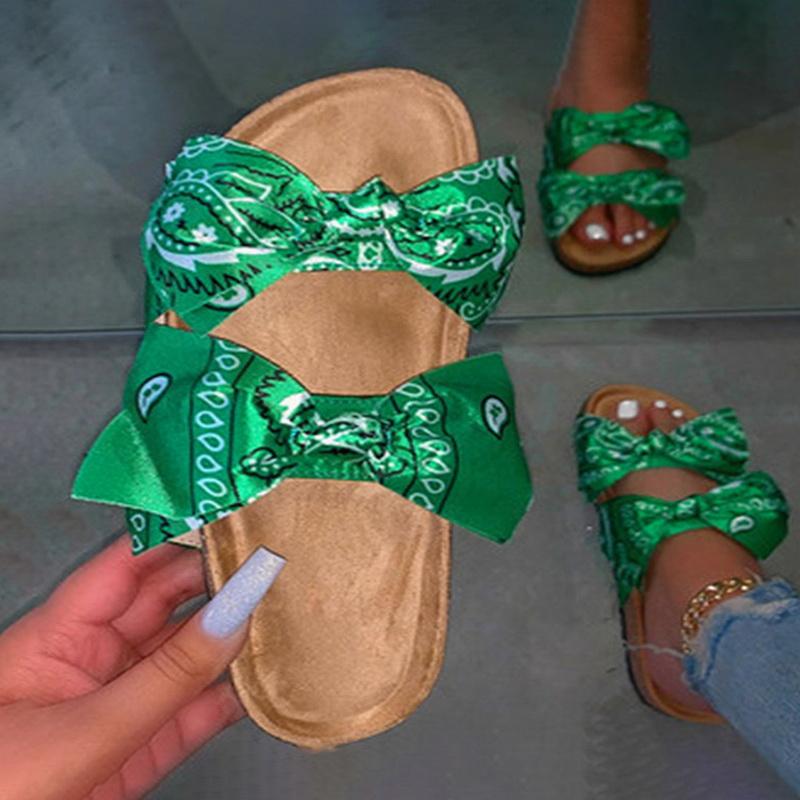 

Slippers Summer Sandals Women Beach Shoes Fashion Bow Ladies Slides Sewing Open Toe Casual Female Woman Comfort Flip Flops 2021, Red