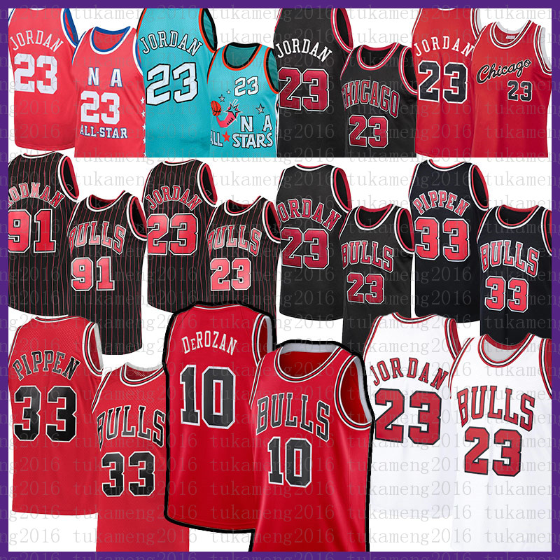 

Demar 10 DeRozan Basketball Jersey ChicagoBull2021 New 23 Michael Scottie 33 Pippen Dennis 91 Rodman Mens Red Multi Gold, Mens(gongniu)