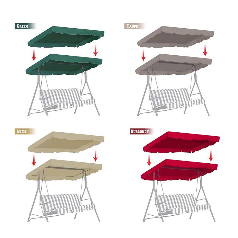 

164*114*15CM Swing Chair Top Cover Canopy Replacement For Garden Courtyard Ourdoor Hammock Shade
