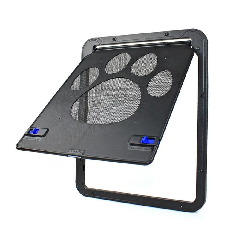 

Pet Screen Door Insert Dog/Cat Upgraded Version Automatic Locking Magnetic Exterior Sliding For Small Animal Kennels & Pens