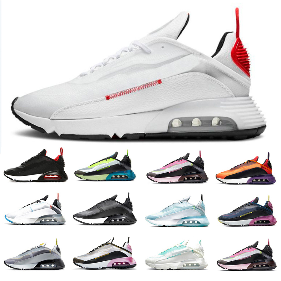 

2090 mens running shoes sneakers Wolf Grey Brushstroke White Blue Triple Pure Platinum USA Aurora Green True Pink Foam Bred Fashion men women trainers sports shoe, Item#39