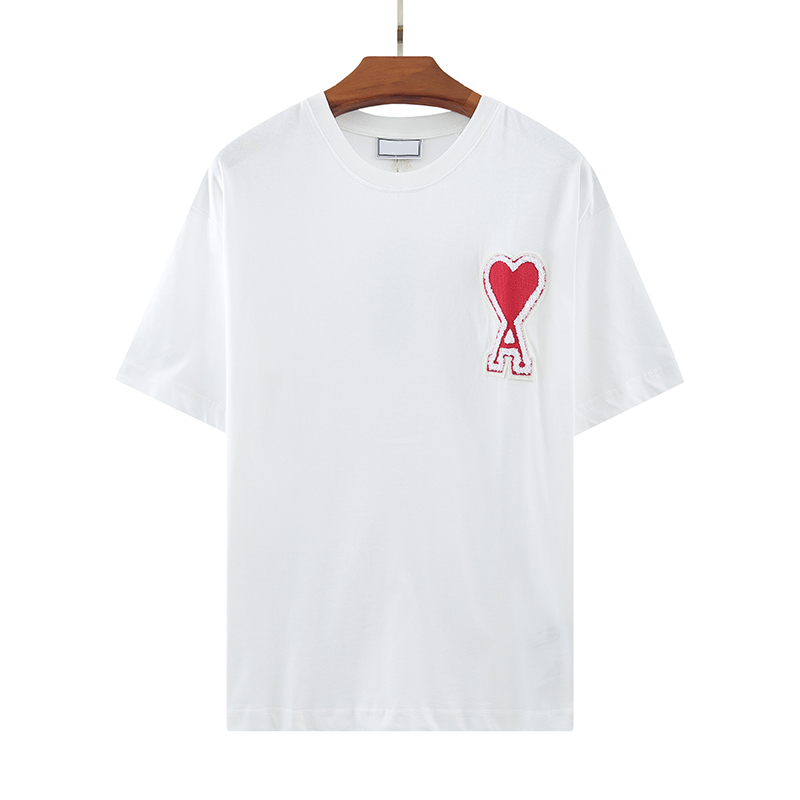 

Luxurys Designers Men Dress fashions 100% cotton short-sleeved T shirt loose trend boys half-sleeved simple letters mens womens shirts S-XXL#49, Red