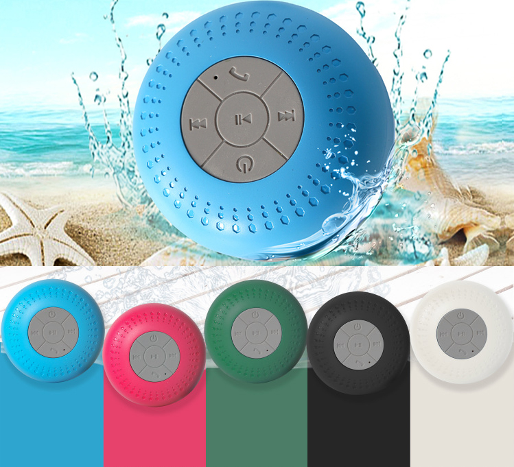 

New Mini Portable Subwoofer Shower Waterproof Wireless Bluetooth Speaker Car Handsfree Receive Call Music Suction Mic For iPhone Samsung Top