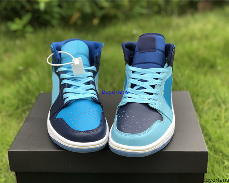 

2021 Jumpman 1sMen Women Mid Top Quality Basketball Shoes ice blue Luxury Designer Mens Womens Banned Bred Toe Chicago Trainers Sneakers, #1