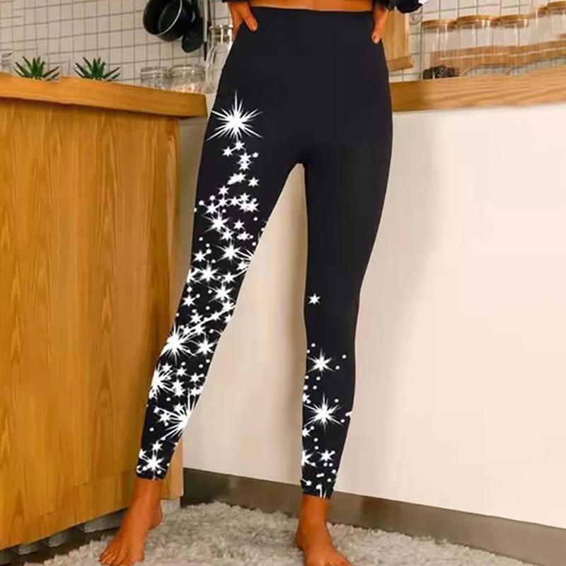 

Yoga Outfit Leggings Women High-waisted Super Elastic Fashion Print Athletic Exercise Workout Running Sport Pants Slim Tights