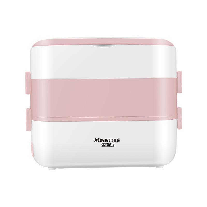 

2021Multi-Function Electric Heating Container Mini Double-Layer Plug-in Cooking Rice Office Lunch Box Skillets