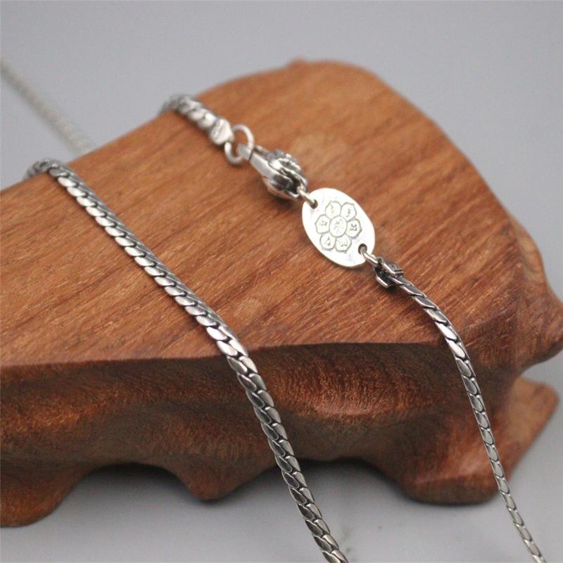 

Chains Pure Sterling Silver 925 Horsewhip Chain Man Woman Curb Necklace 3mm W
