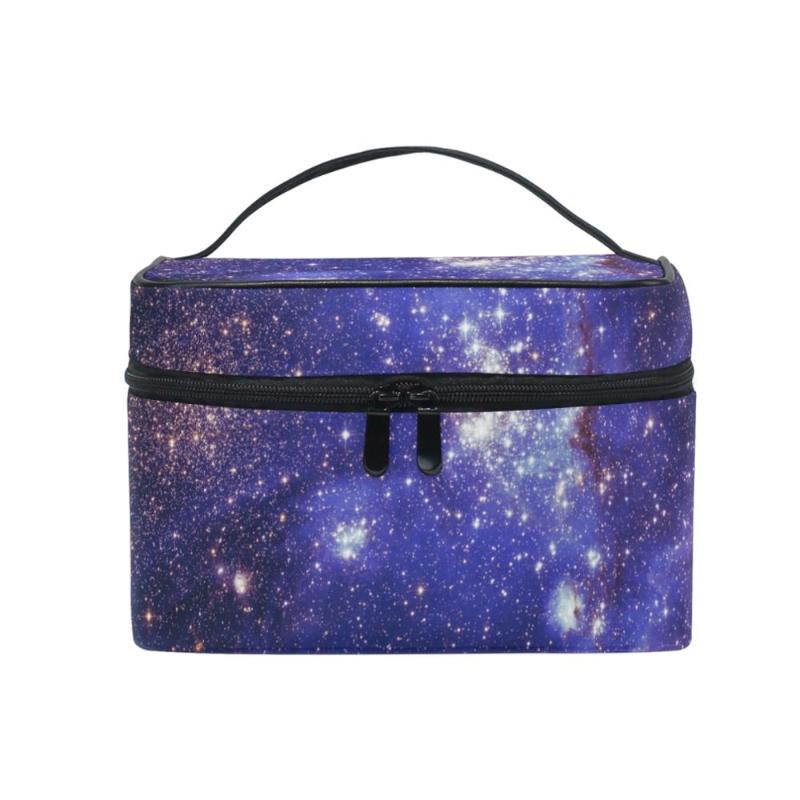 

Travel Cosmetic Bag Starry Sky Print Large Capacity Storage Simple Waterproof Beauty Wash Organizer Make Up Cases Bags