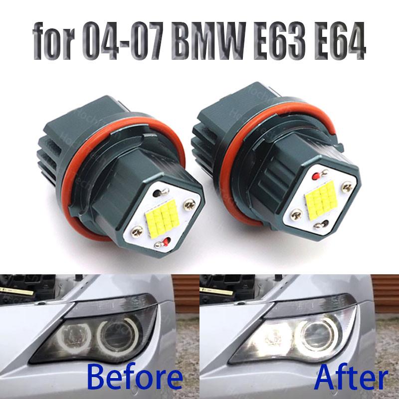 

Car Headlights 160W Top Quality White Color LED Angel Eye Halo For 04-07 6-series E63 E64 645Ci 650i Lifetime Warranty