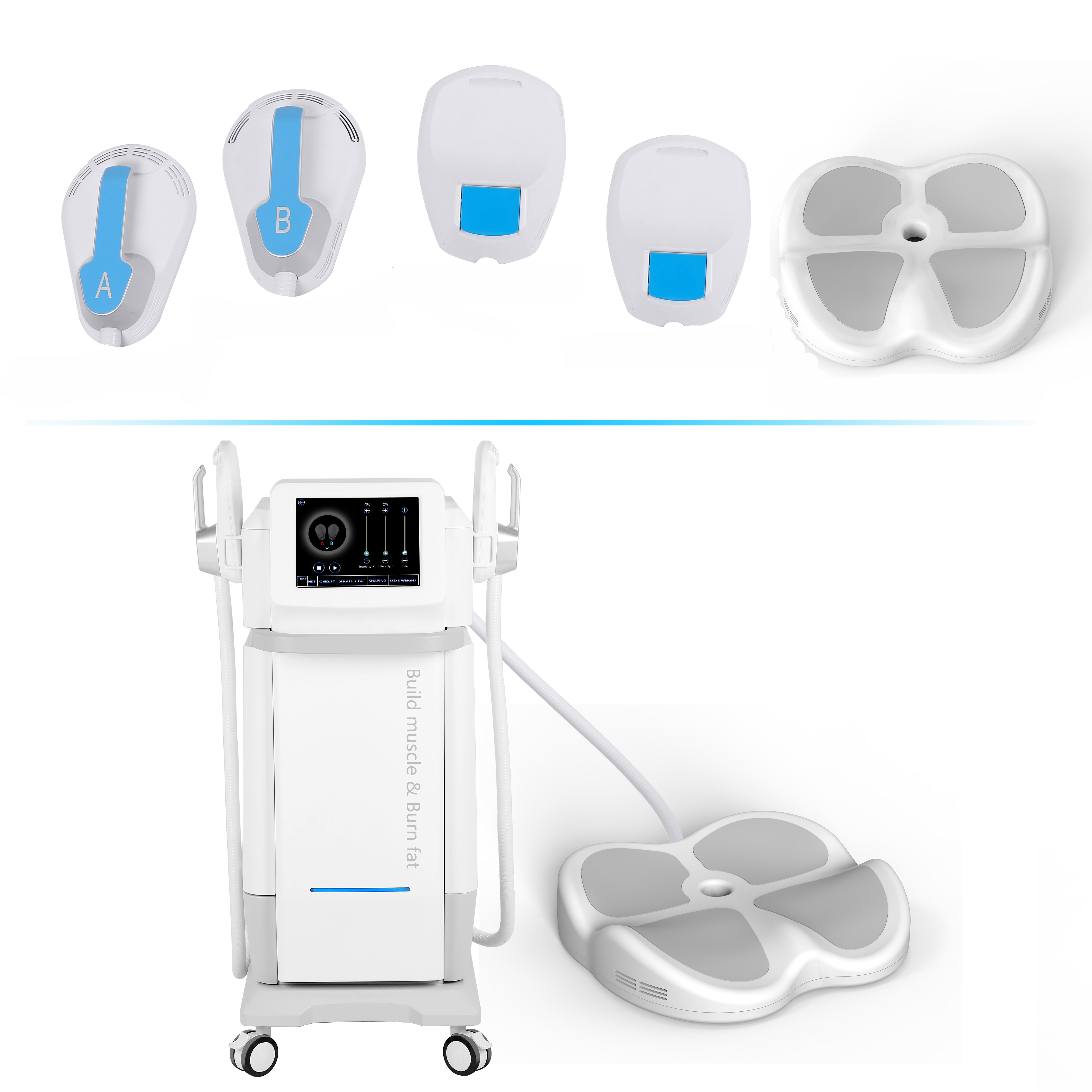 

Portable 4 handles building muscle beauty machine ems sculpting machine body slimming equipment