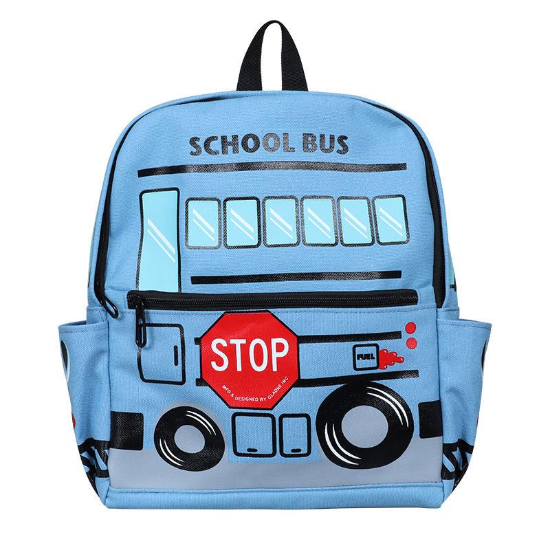 

Canvas Children Kindergarten Student Backpacks Kids School Bags Cartoon Car Toddler Book Cute Backpack For Baby Girls Boys