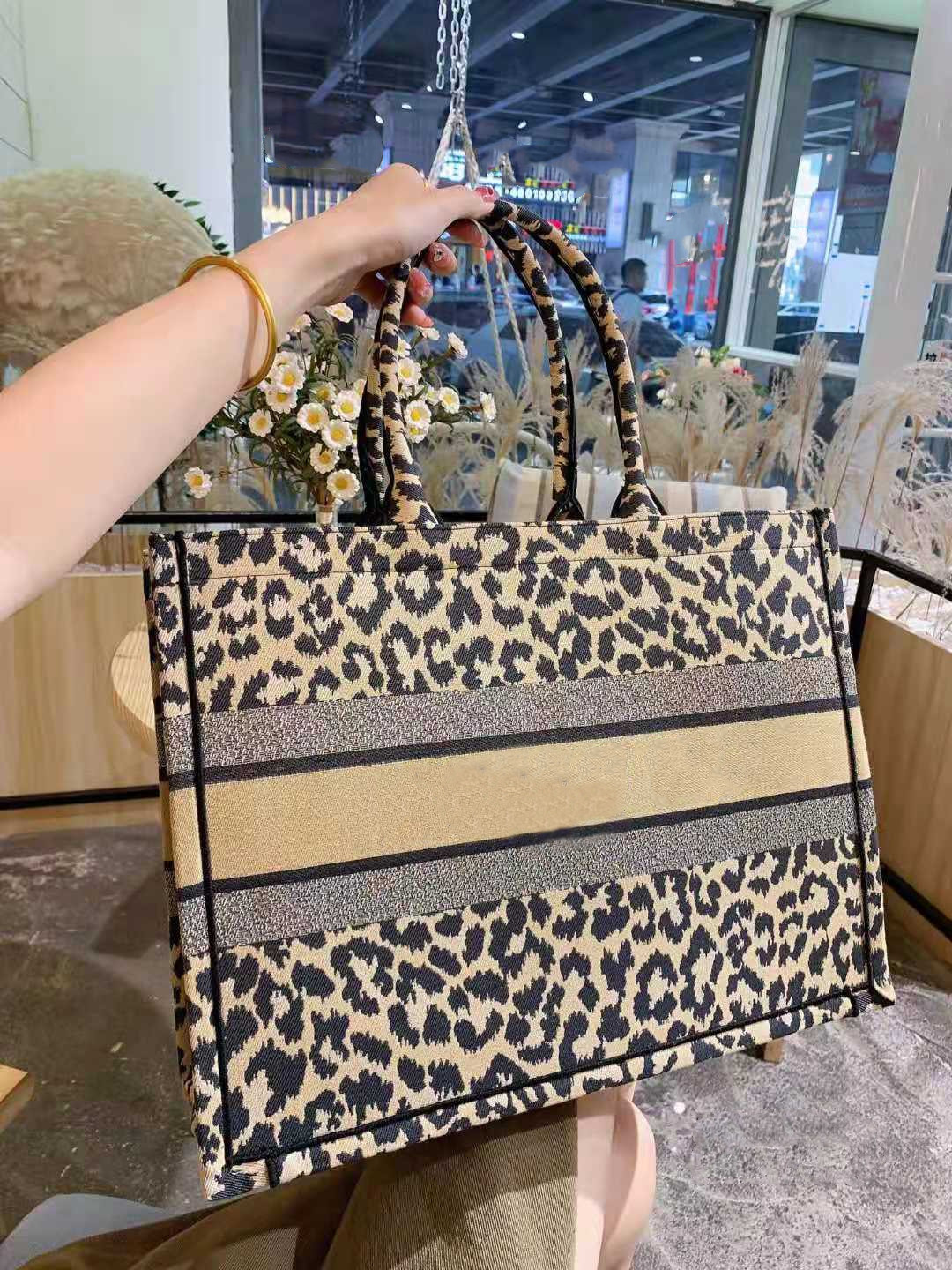 

Leopard Print Women's Shopping Womens Tote Bag Embroidered Backpack Handbag Designer Bags Ladies Messenger Handbags Women Purse Girls, Customize