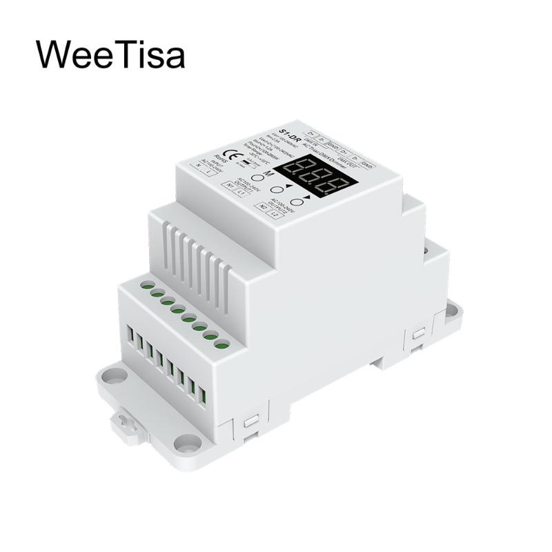 

LED Dimmer AC 220V 230V 110V 2 Channel Dimmable Triac DMX Controller DIM Rail Bulb Lamp Light Switch S1-DR Dimmers