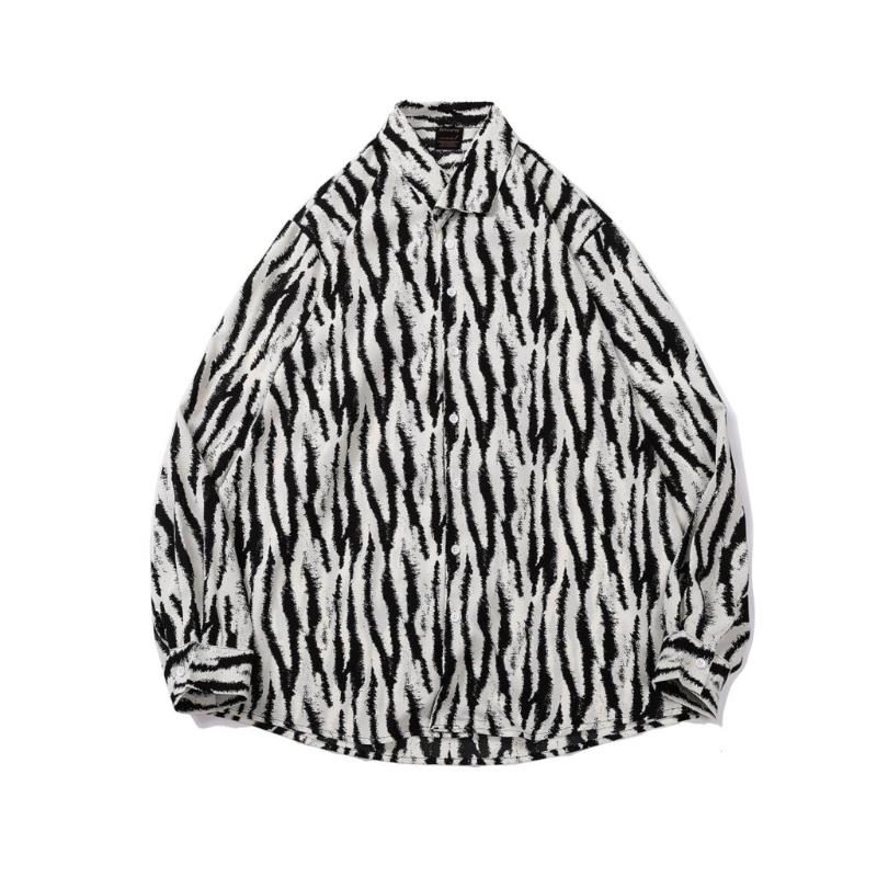 

Men's Casual Shirts SK430 Fashion 2021 Runway Luxury European Design Party Style Clothing, Black