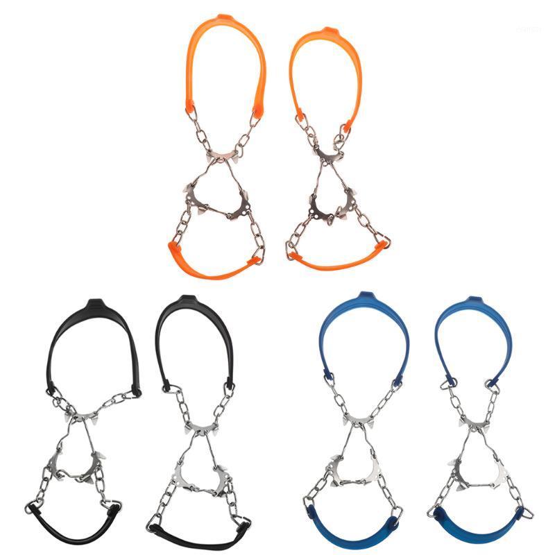 

Cords, Slings And Webbing 6 Teeth Ice Snow Grips Shoes Boots Spikes Chain Crampons Traction Cleats For Winter Walking, Jogging, Climbing Hik1