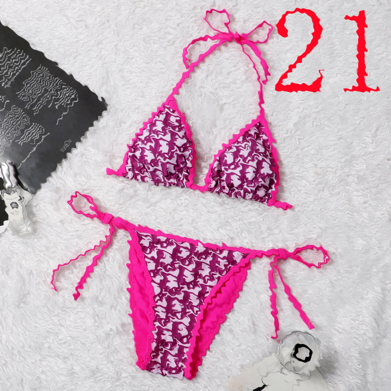 

Bikini 21-25 Sexy Available Summer Beach Casual Swimsuit Spandex Material Bathing Suits Natural Color Swimwear