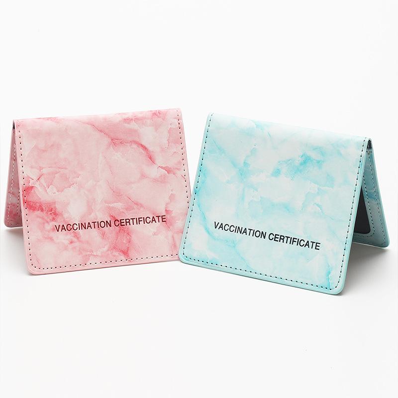 

Card Holders S 1 Piece High Quality PU ID Case Fashion Marble Pattern Cerdificate Cover Leather Holder