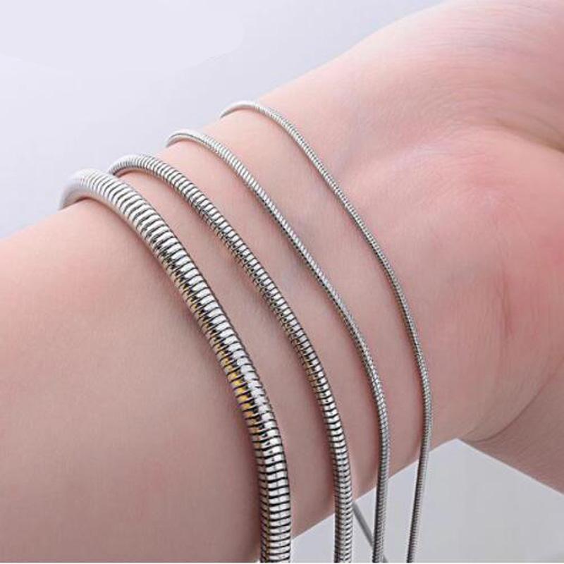 

Chains LEKANI 925 Silver 1MM/2MM/3MM Snake Women Men Fashion Necklaces Jewelry Accesory 16"18"20"22"24"26"28&q
