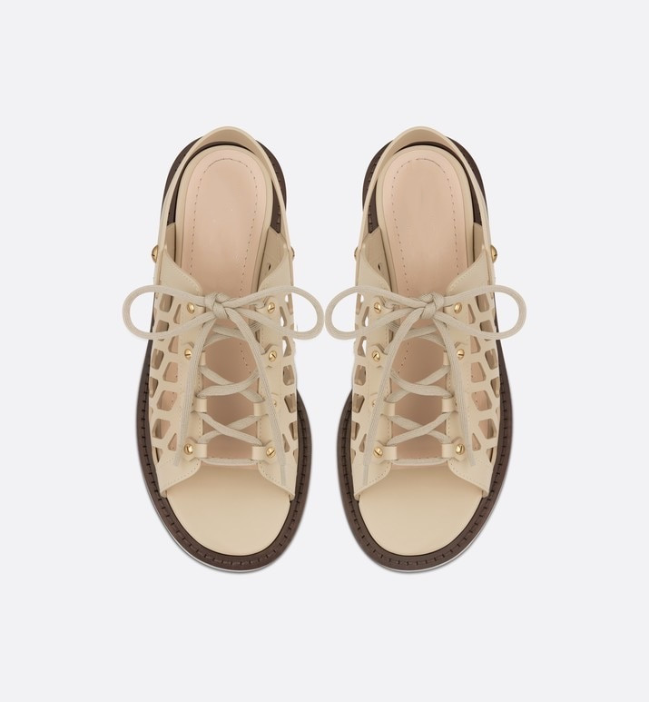 

Spring/Summer 2021 Hollow Mesh Lacing Flat Sandals35-40, Black