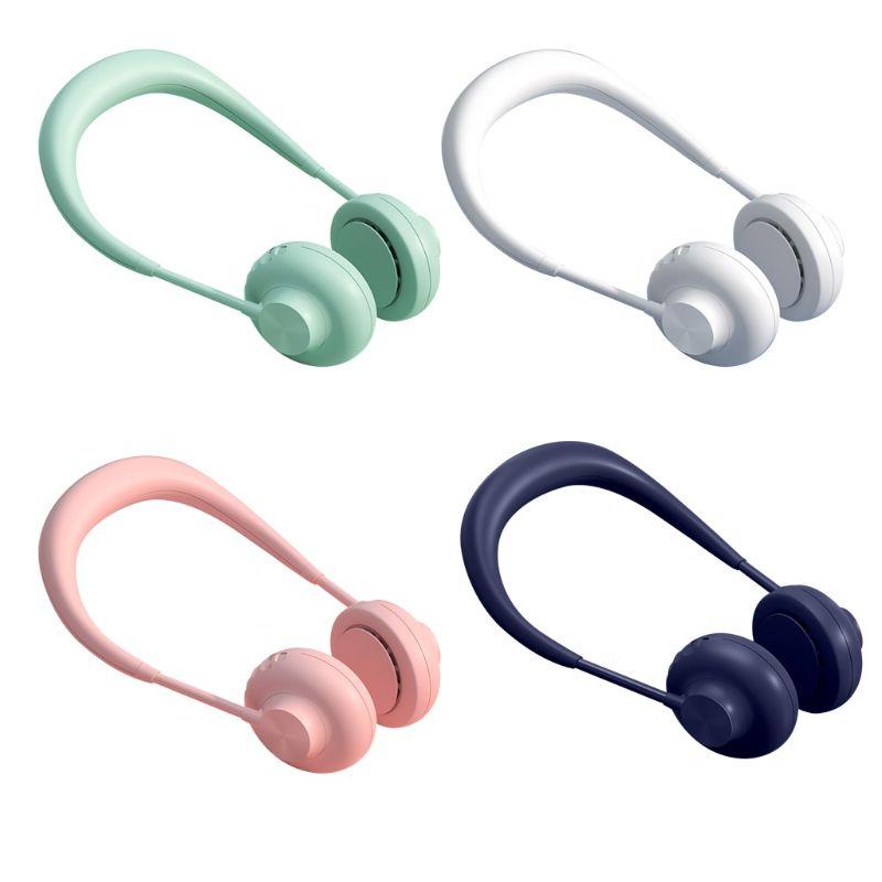 

Portable Hands-free Neck Hanging Fan 3 Speed Adjustable Cooling USB Recharge A0NC Electric Fans