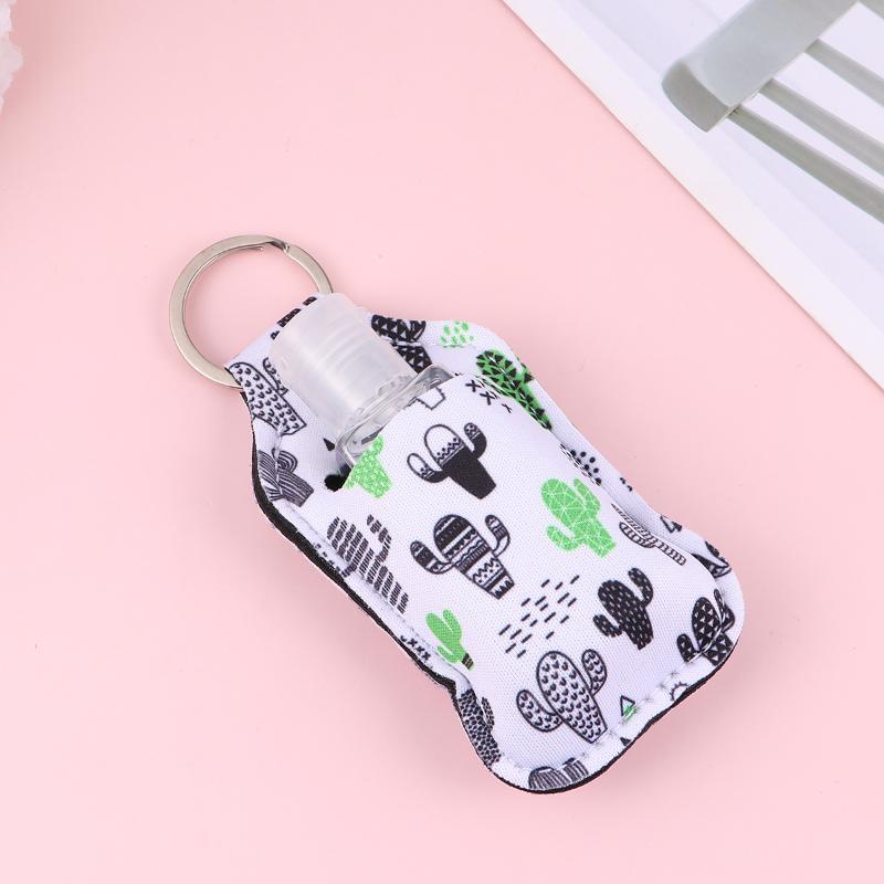 

Liquid Soap Dispenser 3 Set 30ml Travel Size Bottle And Keychain Holder With Prints Hand Sanitizer Bottles Carriers For