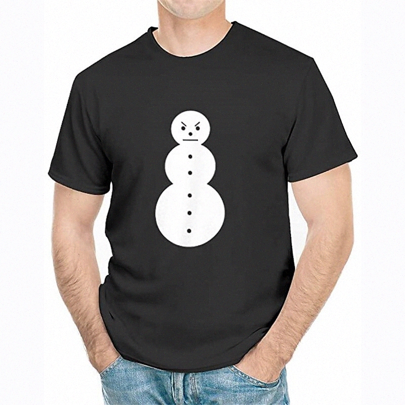 Men's Unisex Tee T shirt Shirt Hot Stamping Graphic Prints Snowman Plus Size Round Neck Casual Daily Print Short Sleeve Tops Basic Designer